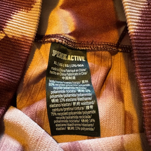 PINK Tie Dye Active Leggings - Picture 3 of 3